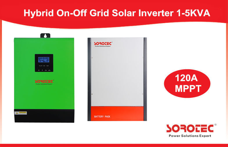 On/Off Hybrid Solar Inverter 3000W 60V Single Phase Inverter Built-in MPPT 120A